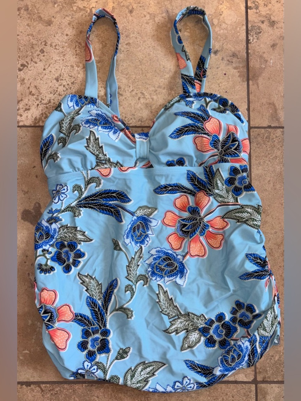 Beach Bump by Motherhood Maternity Swim Tankini Top sz M